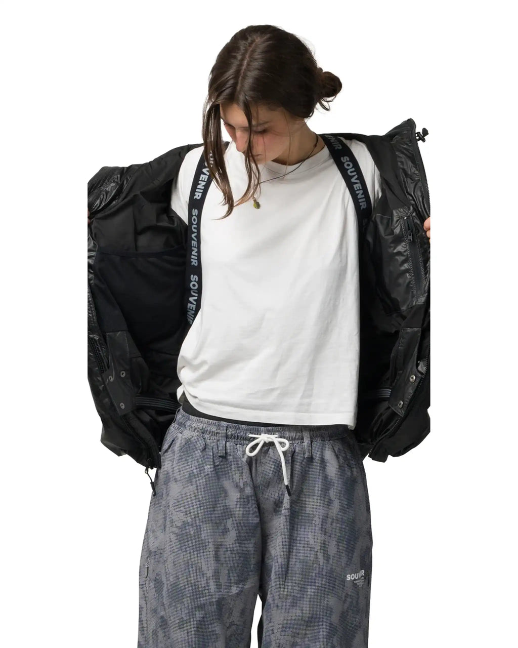 SOUVENIR Mountain Puffy Winter Jacket - Black – view 3