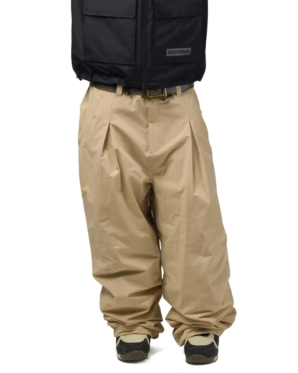 SOUVENIR Pleated Chino Snow Pants - British Khaki – view 3