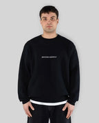 Jacquard Knit Sweatshirt - Black