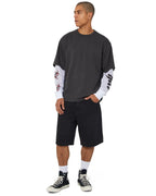 T-Shirt Manche Longue Leon Ls Double Layer Top - Vintage Black