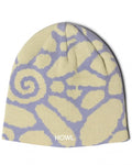 No Cuff Beanie - White/Blue