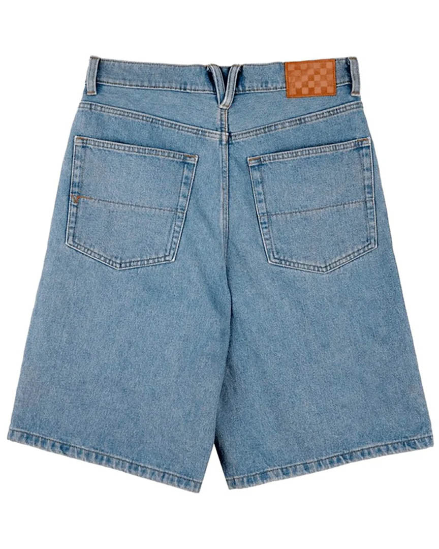 Check-5 Baggy Denim Shorts - Stonewash Blue