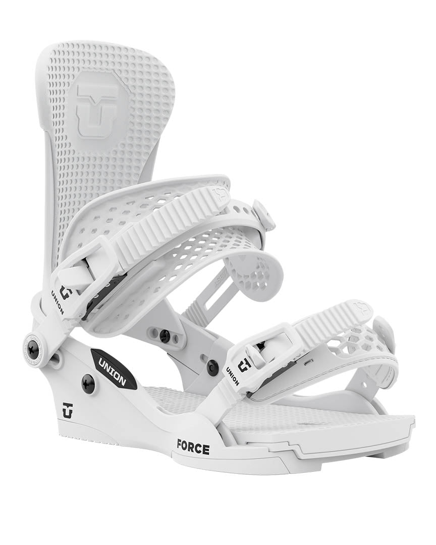Force Classic Snowboard Bindings - White (Team) 2024