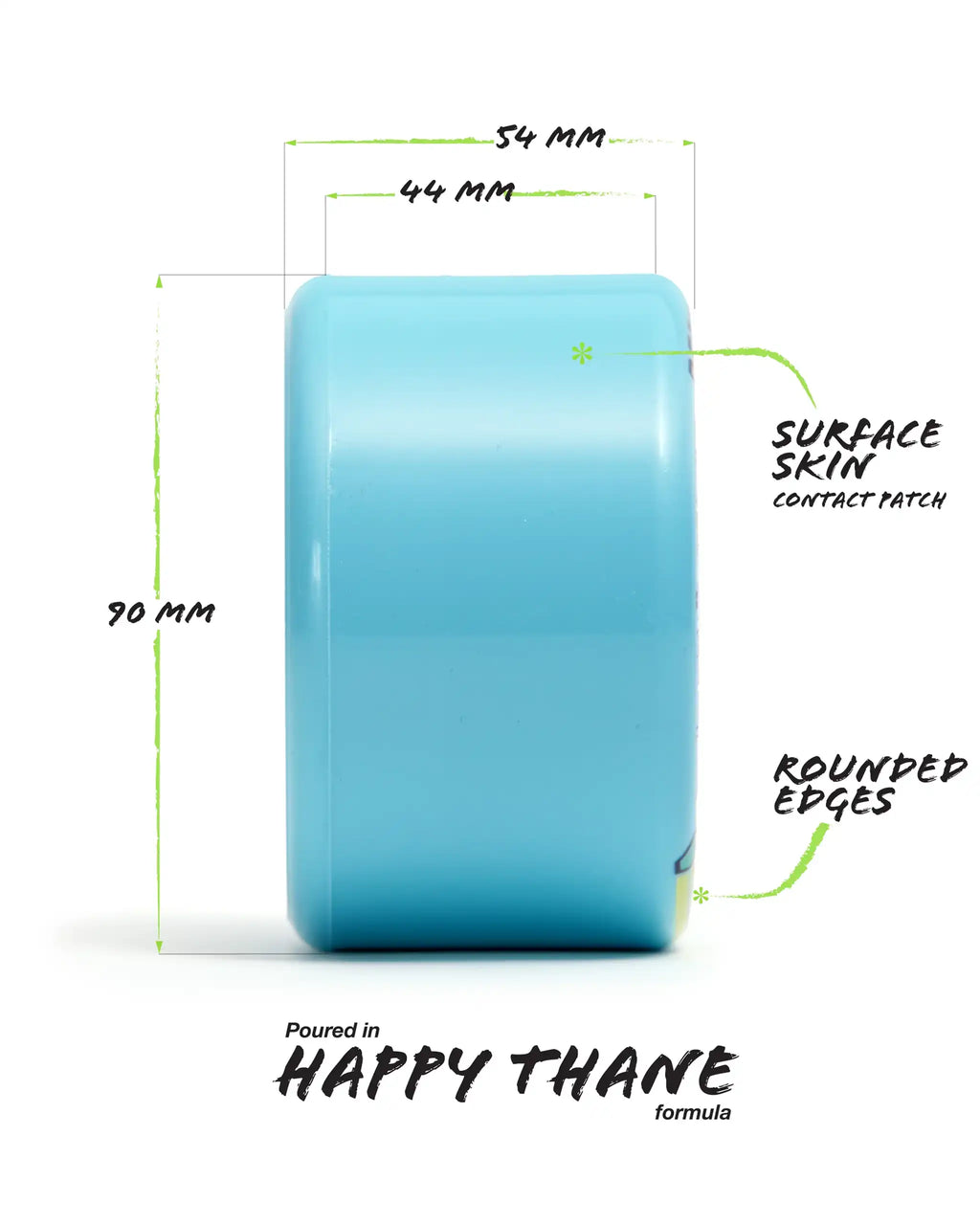 Bees Knees Longboard Wheels - Blue
