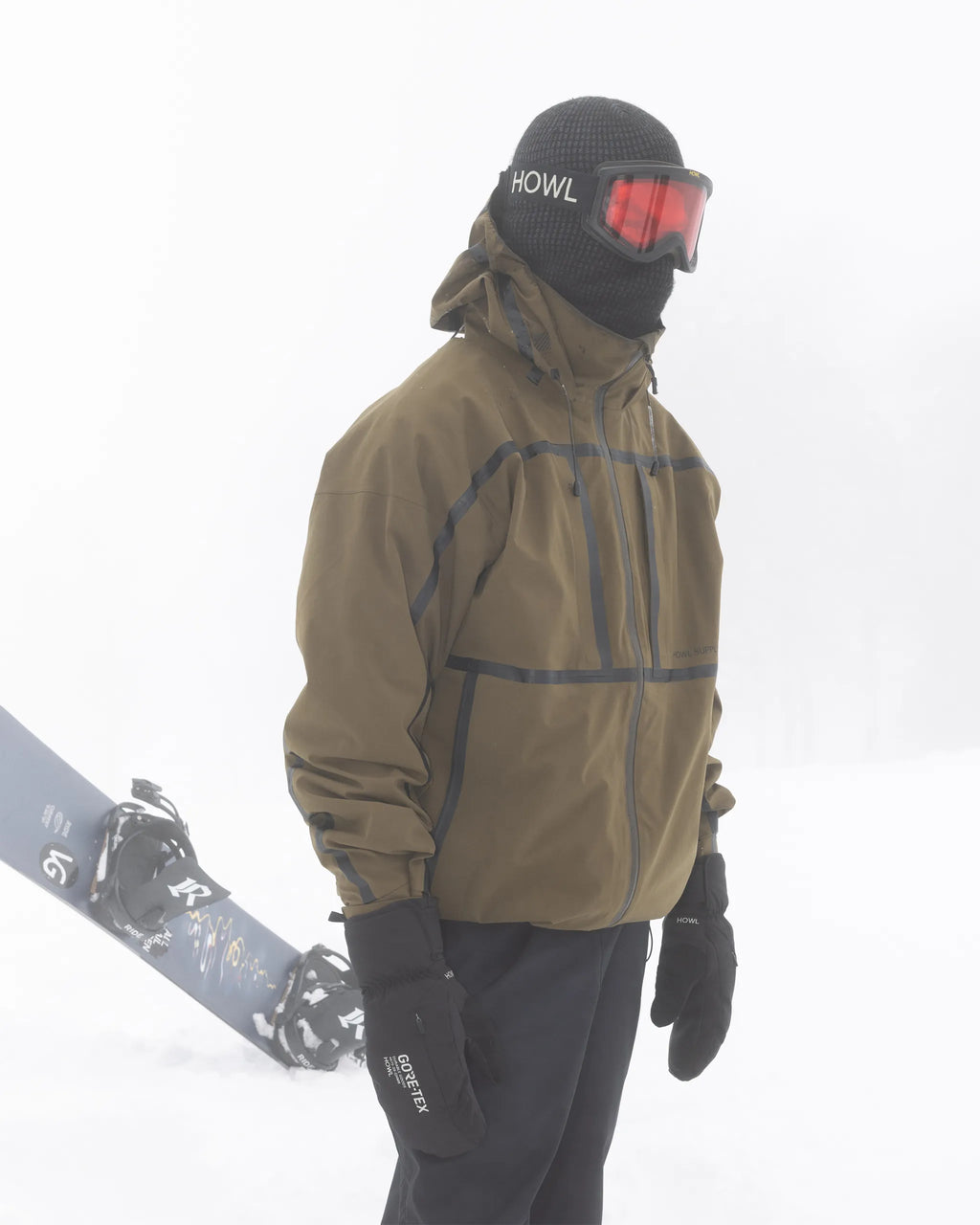 HOWL Taped Winter Jacket - Dark Olive – view 2