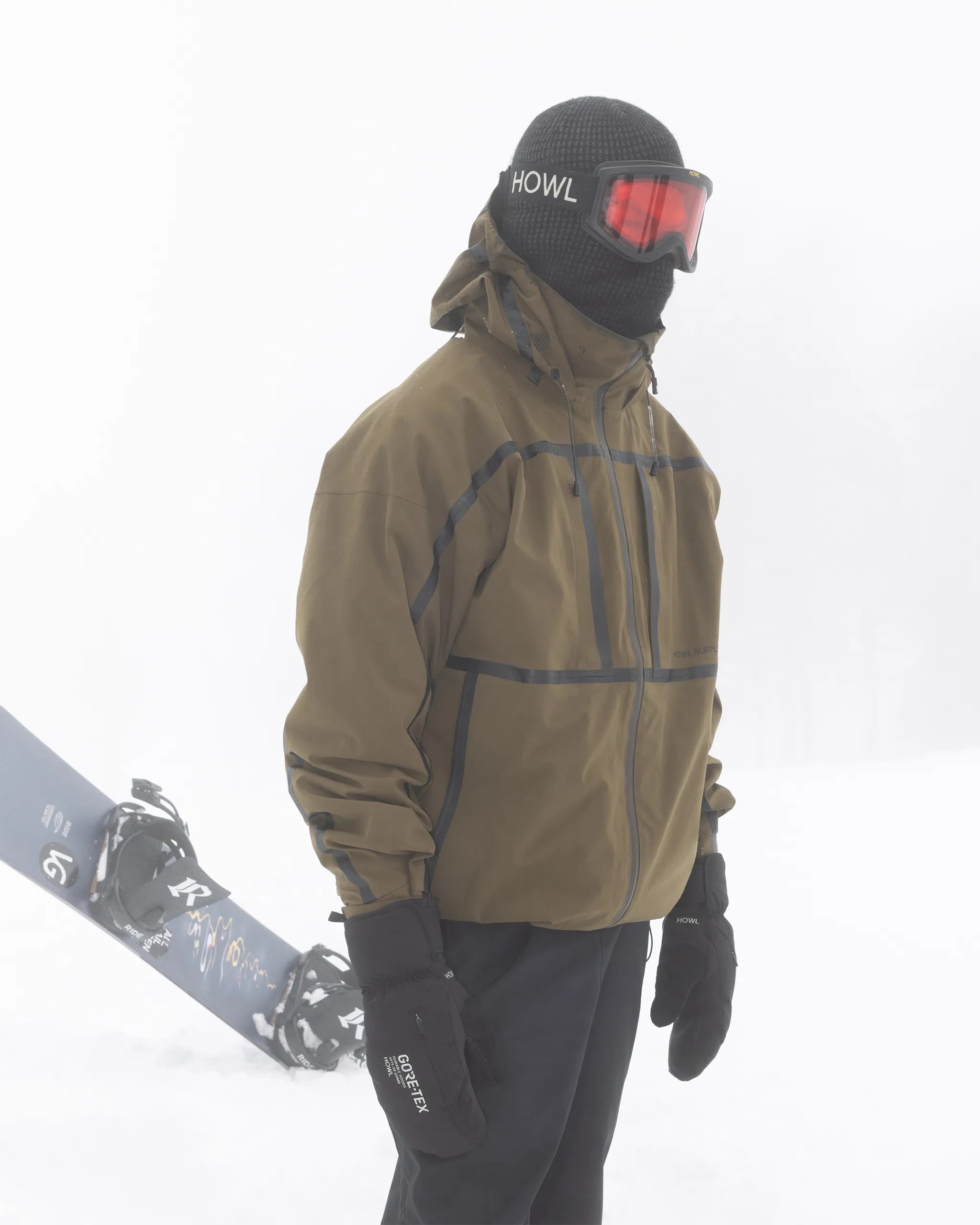 HOWL Taped Winter Jacket - Dark Olive – view 2