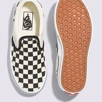 Kids Classic Slip-On Shoes - Checkerboard Black/White