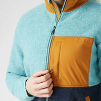 Women's Second Cut Fleece Jacket - Pacific Blue