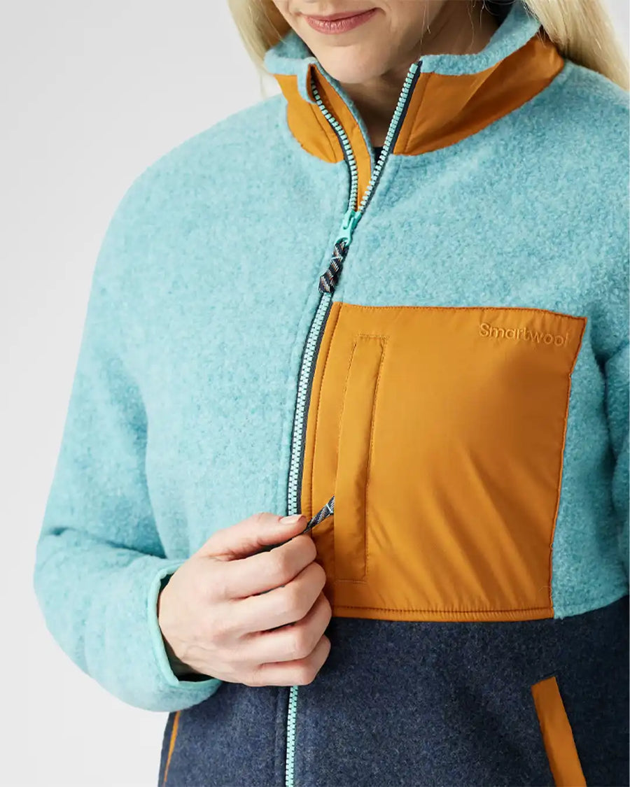 Women's Second Cut Fleece Jacket - Pacific Blue