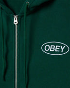 Hoodie Oval Zip - Rain Forest