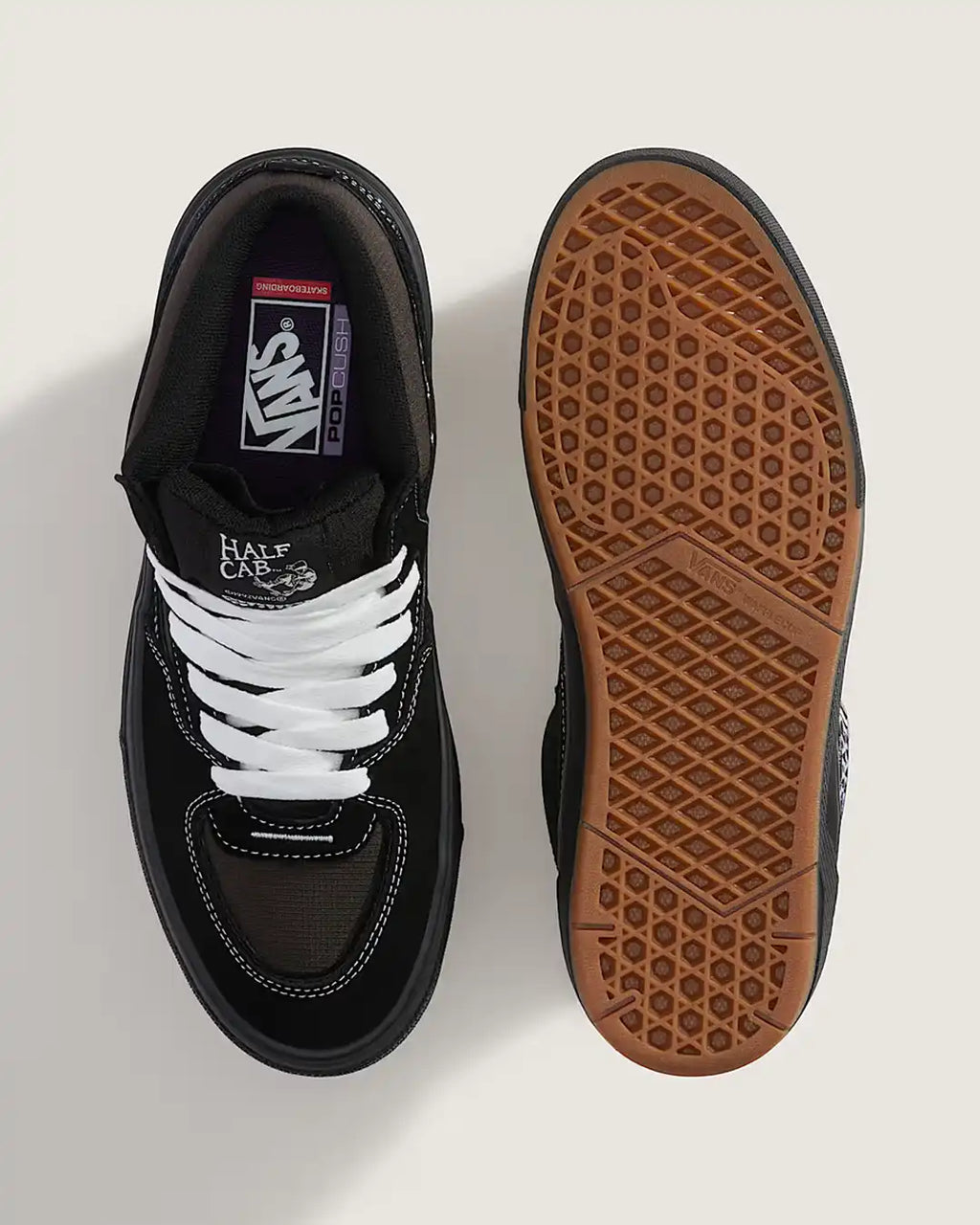 Souliers Skate Half Cab Wafflecup - Black/Asphalt