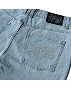 Wavy Classic Baggy Jeans - Light Blue