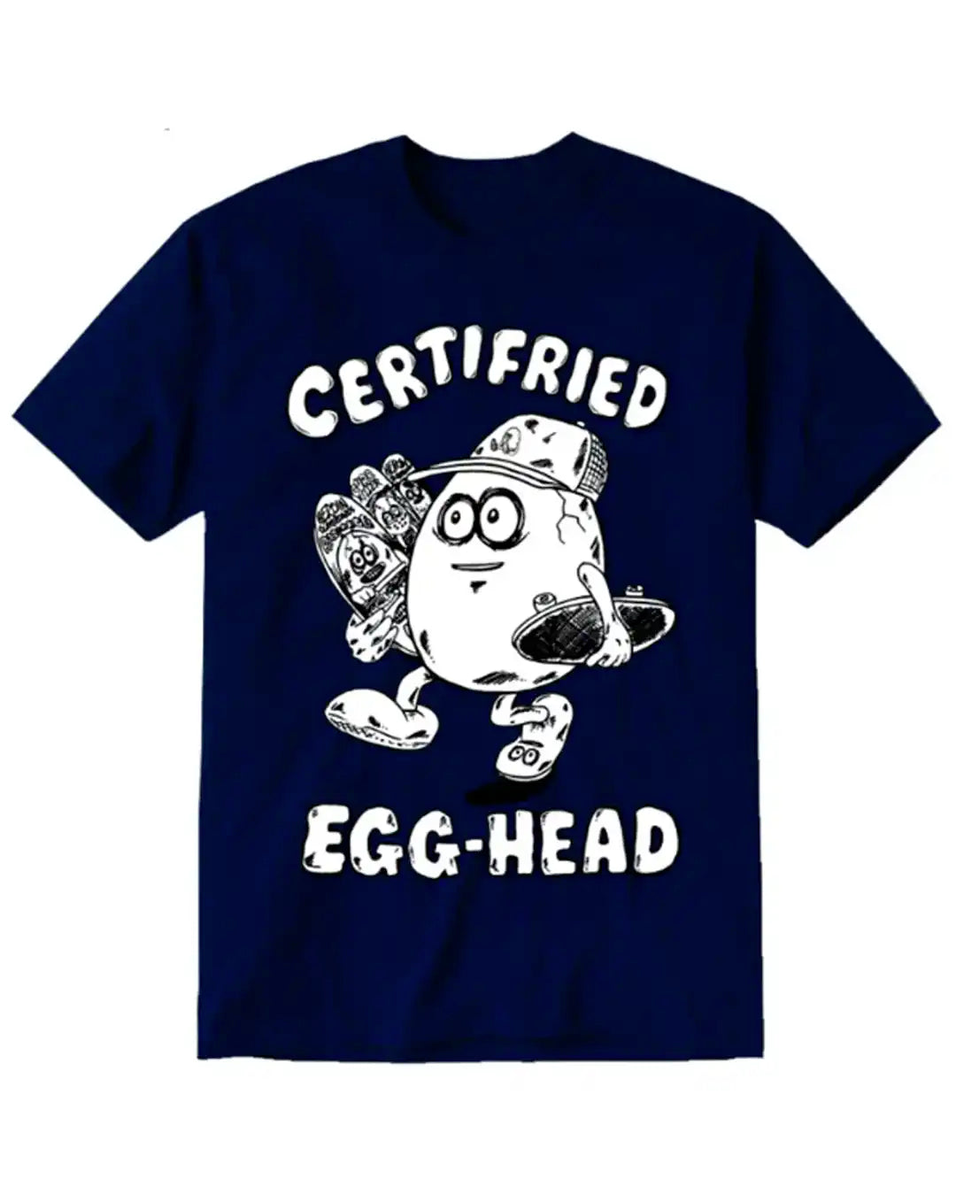 Certifried Egg Head T-Shirt - Navy