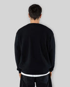 Jacquard Knit Sweatshirt - Black