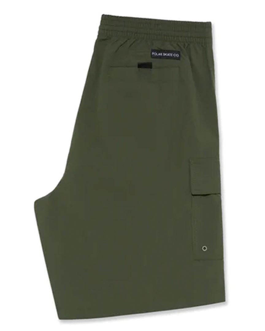 Short Utility Swim Shorts - Dark Olive