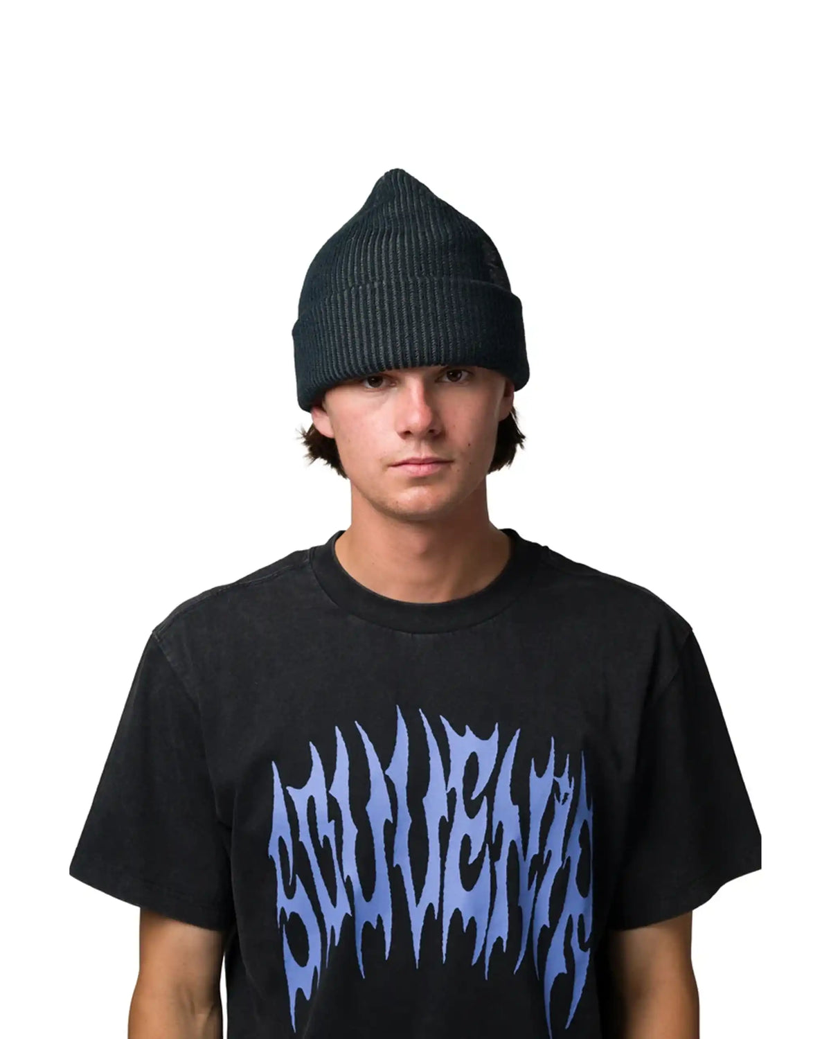 Tuque Two Tone Rib - Black par SOUVENIR – vue 2