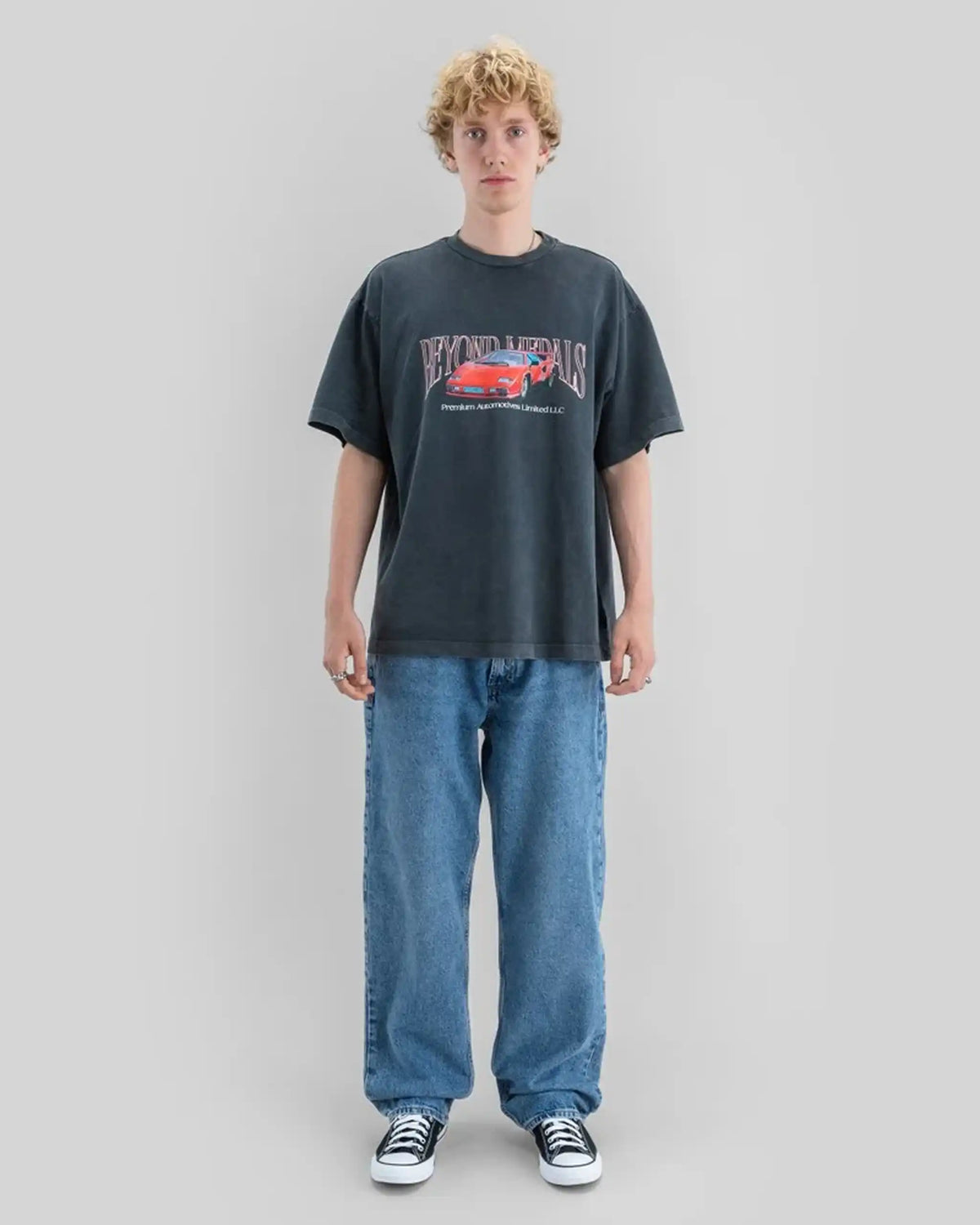 BEYOND MEDALS Premium T-Shirt - Black Acid Wash – view 2