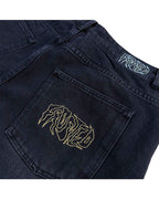 Short Wavy Baggy - Moon Black