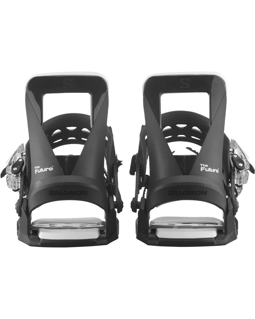 The Future Kids' Snowboard Bindings - Black/White 2024