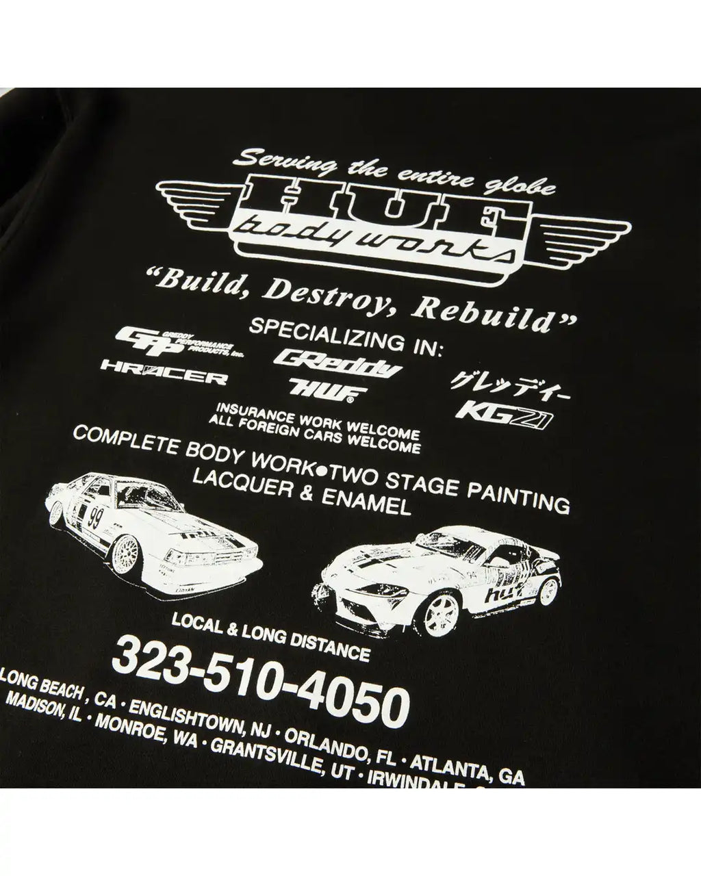 X Greddy Body Works Hoodie - Black