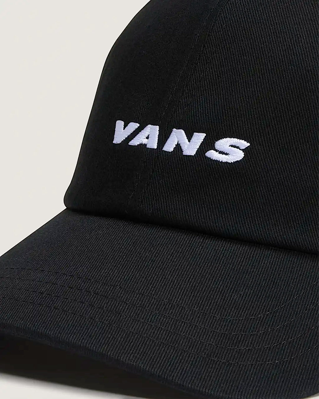 Check Side Curved Bill Hat - Black