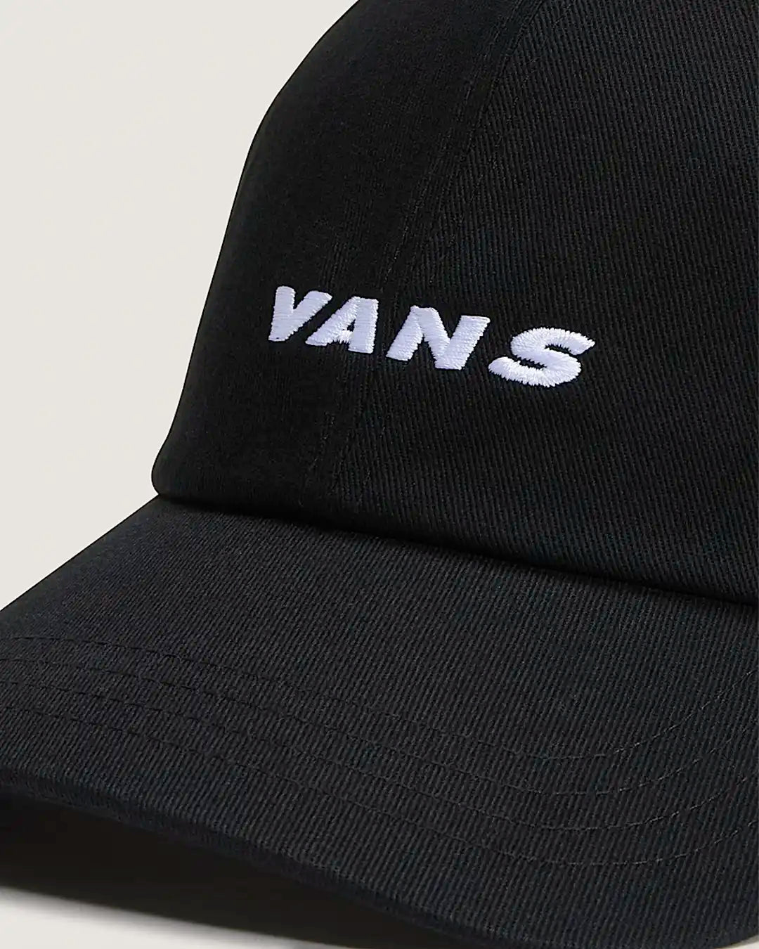 Check Side Curved Bill Hat - Black