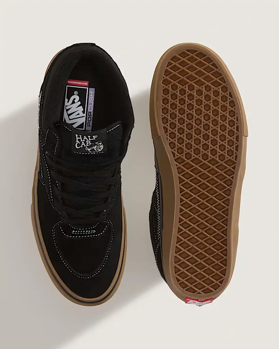 Skate Half Cab Shoes - Black/Gum/White