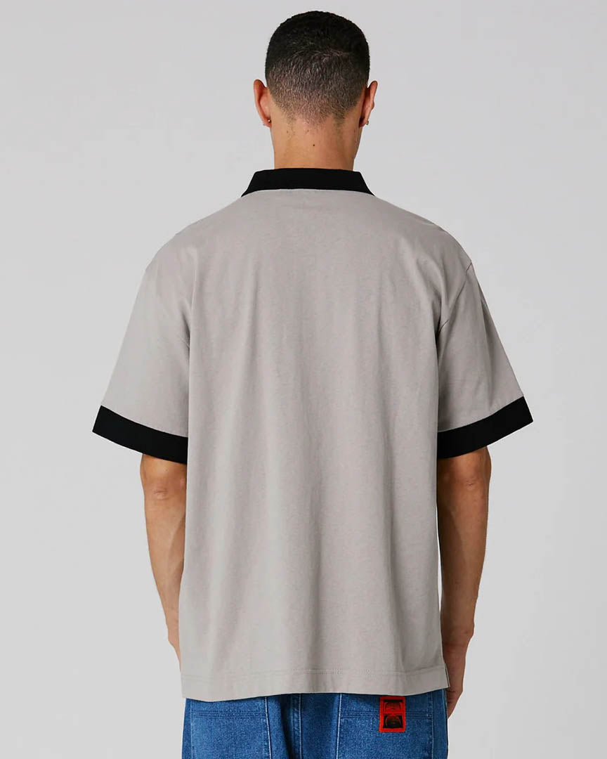 Uniform Ss Button Short Sleeve Polo Shirt - Mushroom
