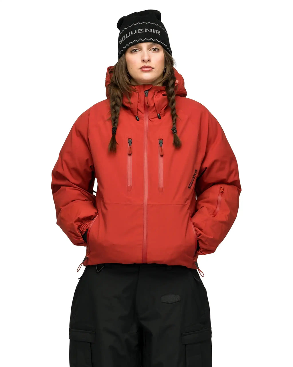 SOUVENIR Snowboard Parka Winter Jacket - Barn Red – view 3