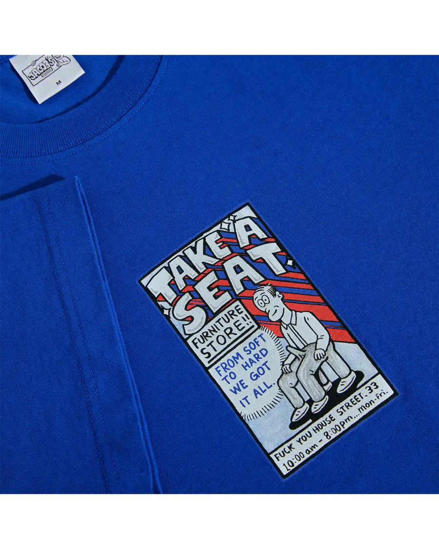 Take A Seat T-Shirt - Egyptian Blue