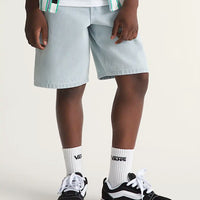 Kids Check-5 Baggy Denim Shorts - Blue Ice