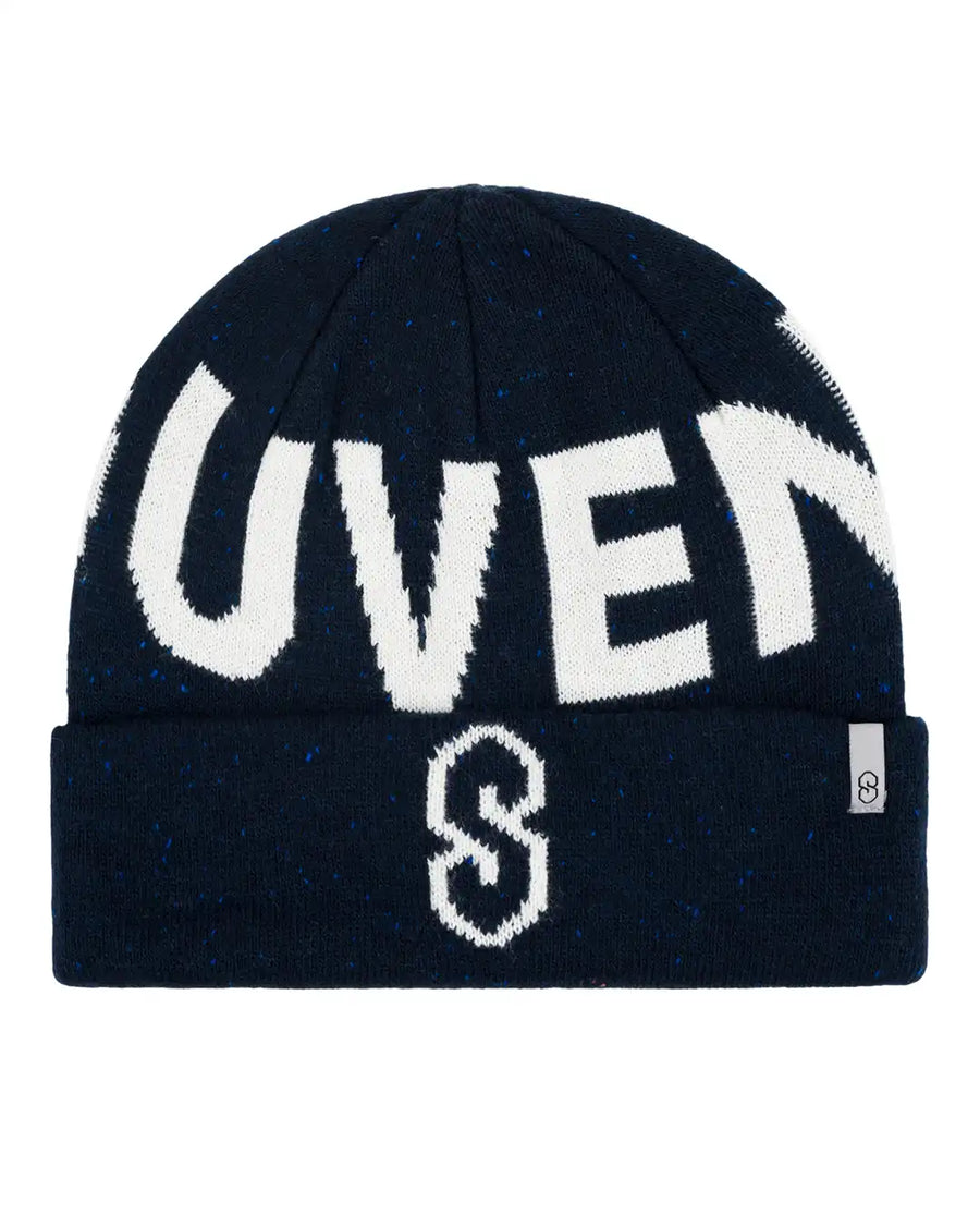 Speckled Cuff Beanie - Navy