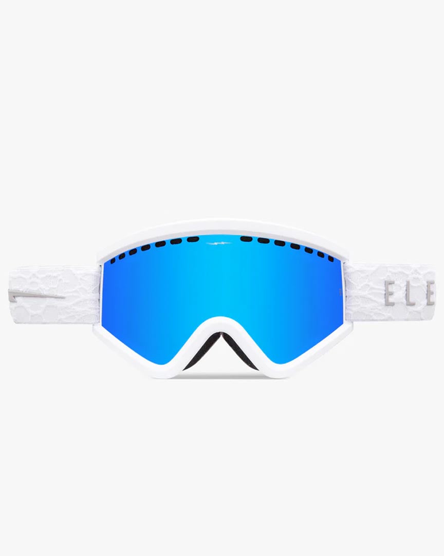 Egv Goggles - Matte White Neuron / Blue Chrome