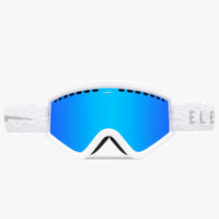 Egv Goggles - Matte White Neuron / Blue Chrome