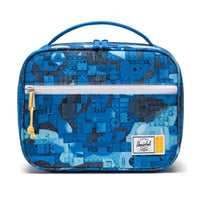 Lego Pop Quiz Little Herschel Lunch Box - Abstract Bricks Blue