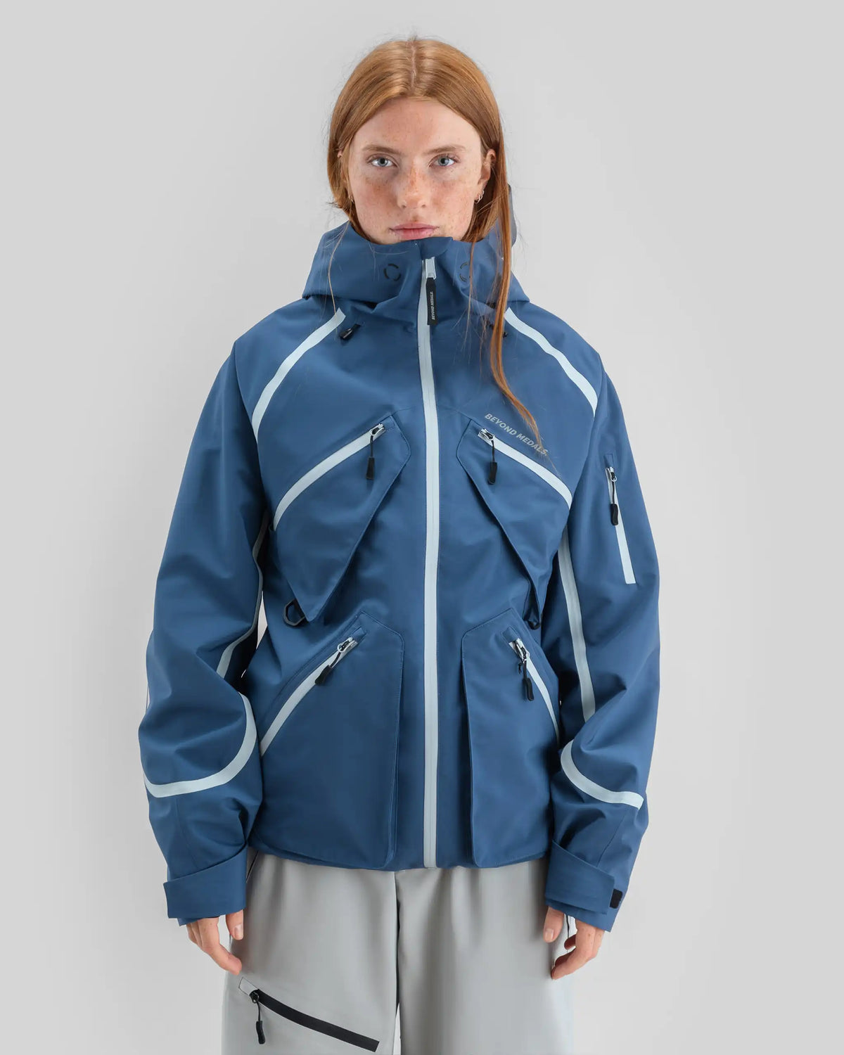 BEYOND MEDALS X Taped 3L Winter Jacket - Blue – view 3