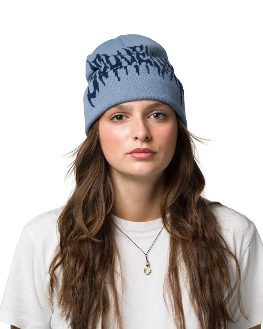 SOUVENIR Dirty Cuff Beanie - Blue Fog