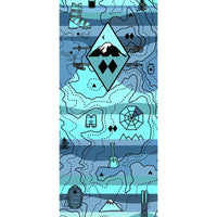 Women's Ski Topo Treasures Print OTC Thermal Socks - Nightfall Blue