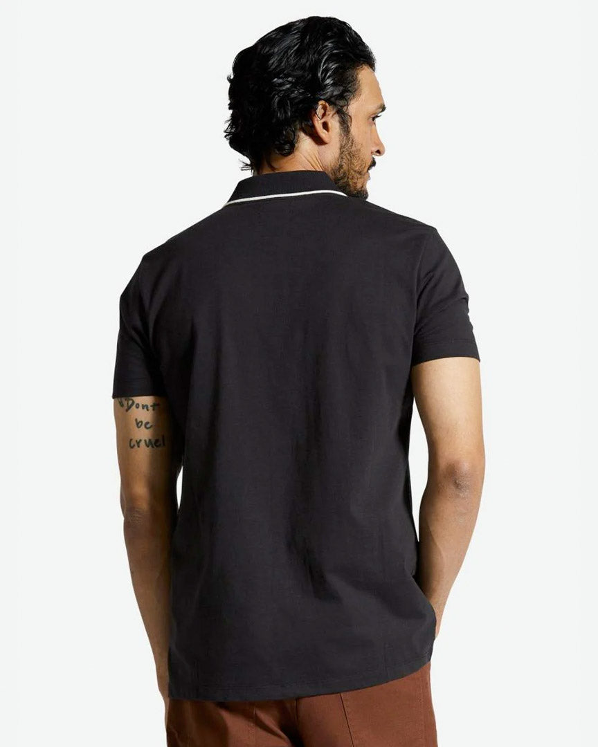 Mod Flex S/S Polo Knit Short Sleeve Polo Shirt - Black