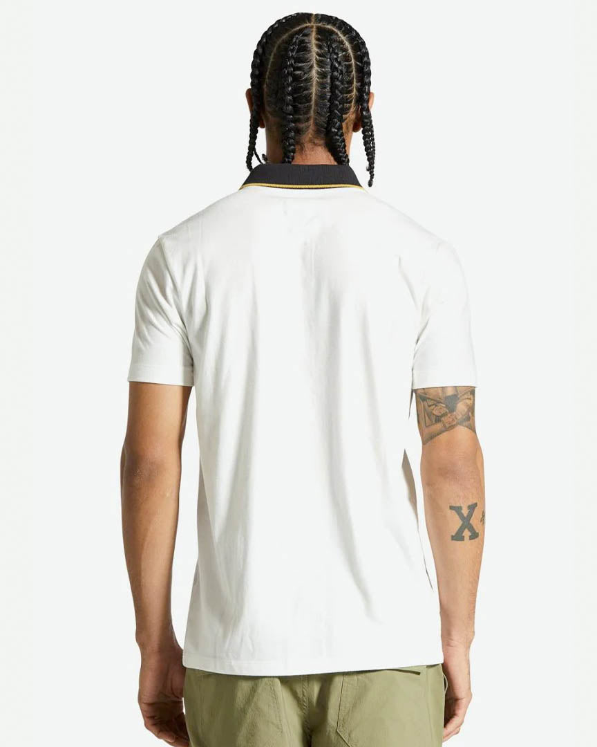 Mod Flex S/S Polo Knit Short Sleeve Polo Shirt - Off White/Black