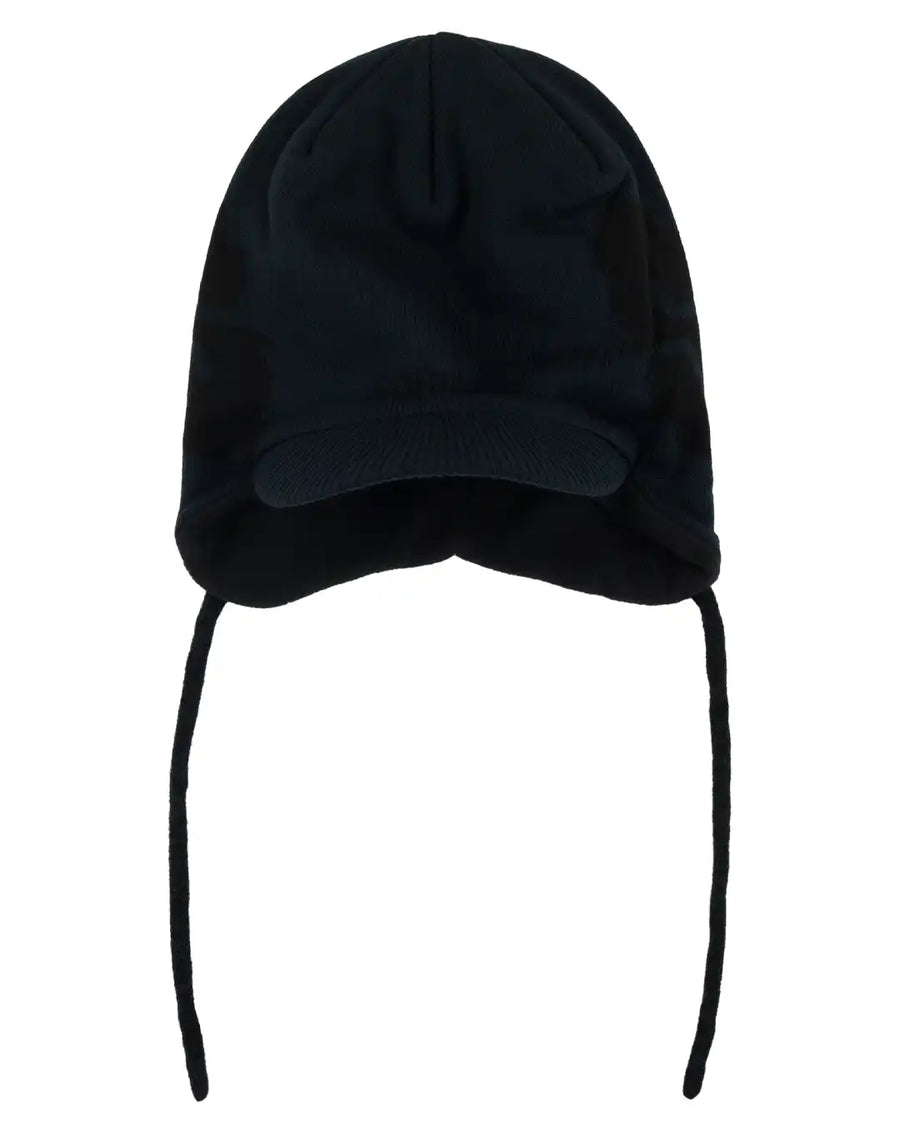 Knit Visor Cap Beanie - Black