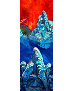 Ski Winter Haze Print Over The Calf Socks - Deep Navy