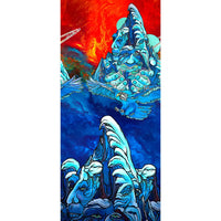 Ski Winter Haze Print Over The Calf Socks - Deep Navy