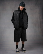 Convertible Micro Puffer Winter Jacket - Black
