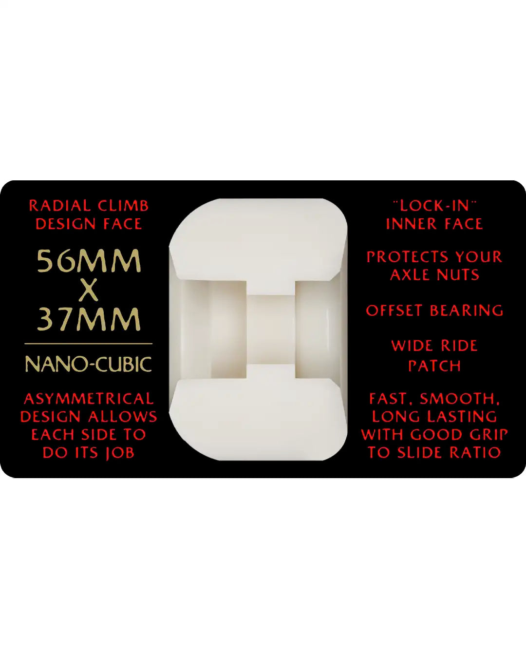 Nano Cubic Dragon Formula 93A Skateboard Wheels - 56mm