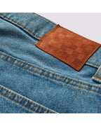 Short Check-5 Baggy Denim - Stonewash Blue