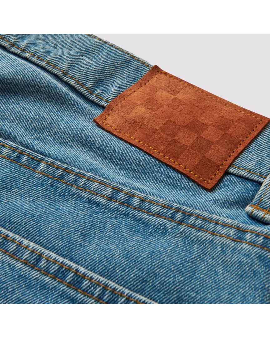Check-5 Baggy Denim Shorts - Stonewash Blue