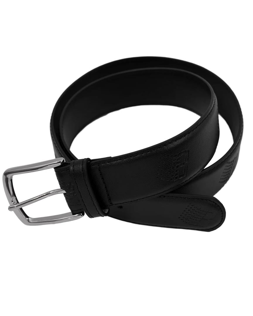 Logo Leather Belt - Black