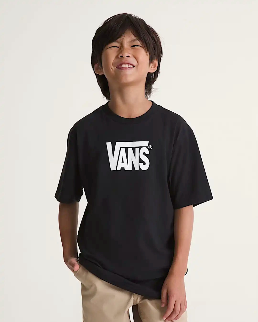 T-Shirt Kids Strech Logo - Black