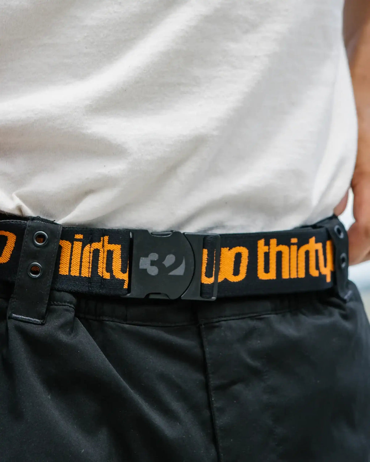 THIRTY TWO 32 Cut-Out Belt Belt - Black/Orange – view 3